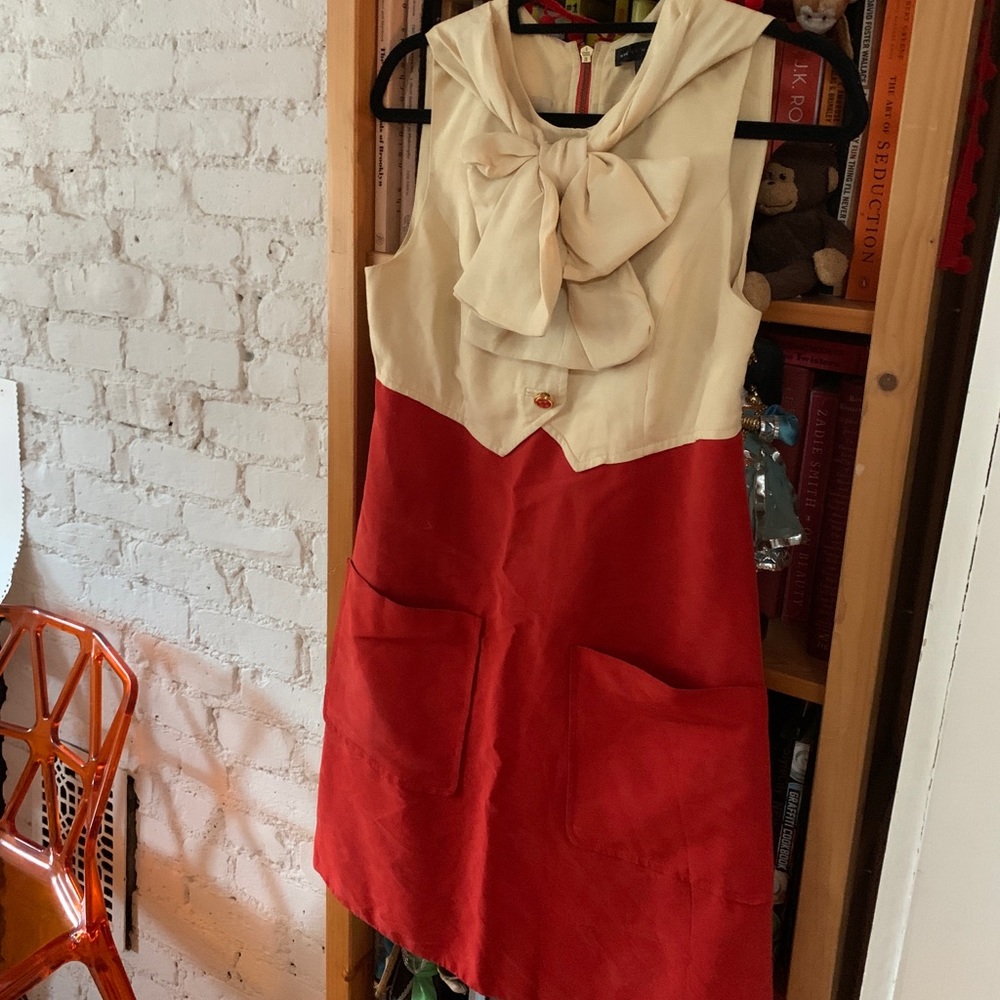 Marc By Marc Jacobs red and cream dress